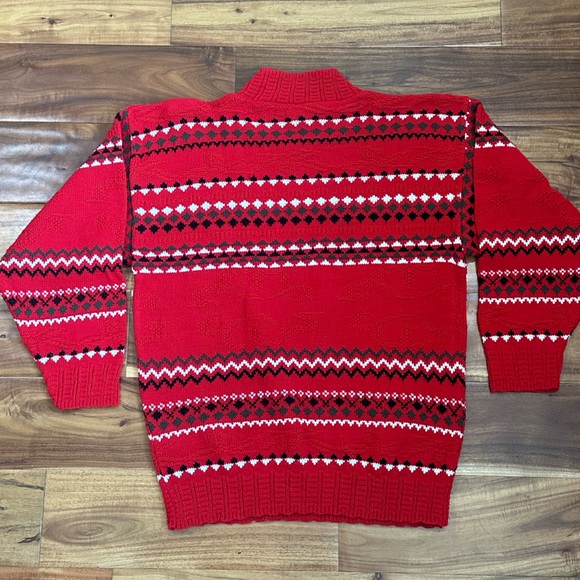 Vintage American Pride Fair Isle Stripe Sweater SMALL Made In USA Unisex - Picture 6 of 9